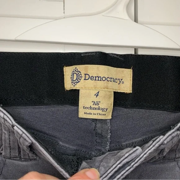 Democracy Ab Technology Gray Skinny Jeans Size 4 - Picture 3 of 7